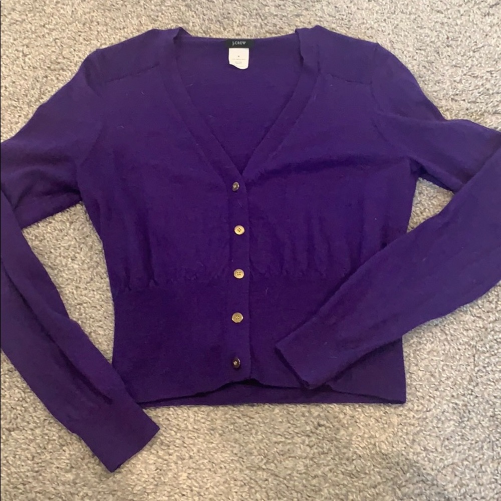 Jcrew purple cardigan